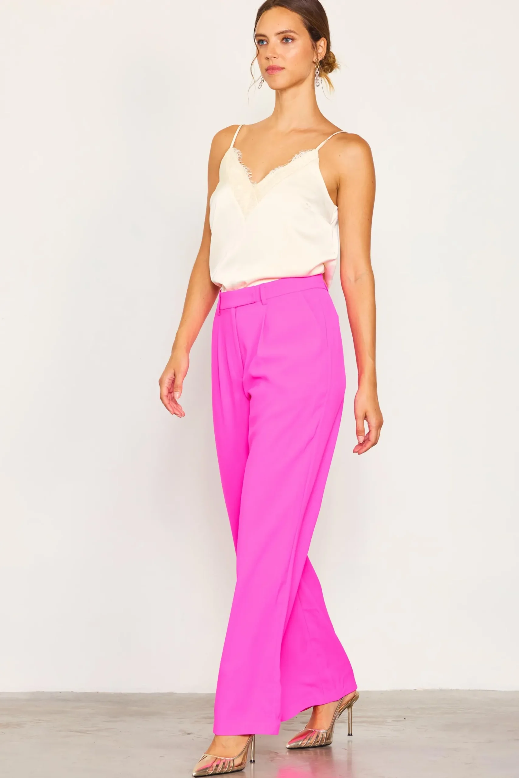 Pintuck Wide Leg Trousers*SKIES ARE BLUE Hot