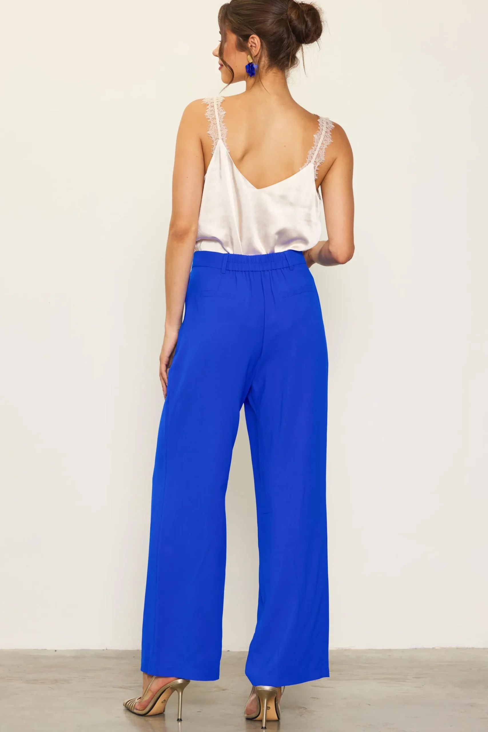 Pintuck Wide Leg Trousers*SKIES ARE BLUE Hot