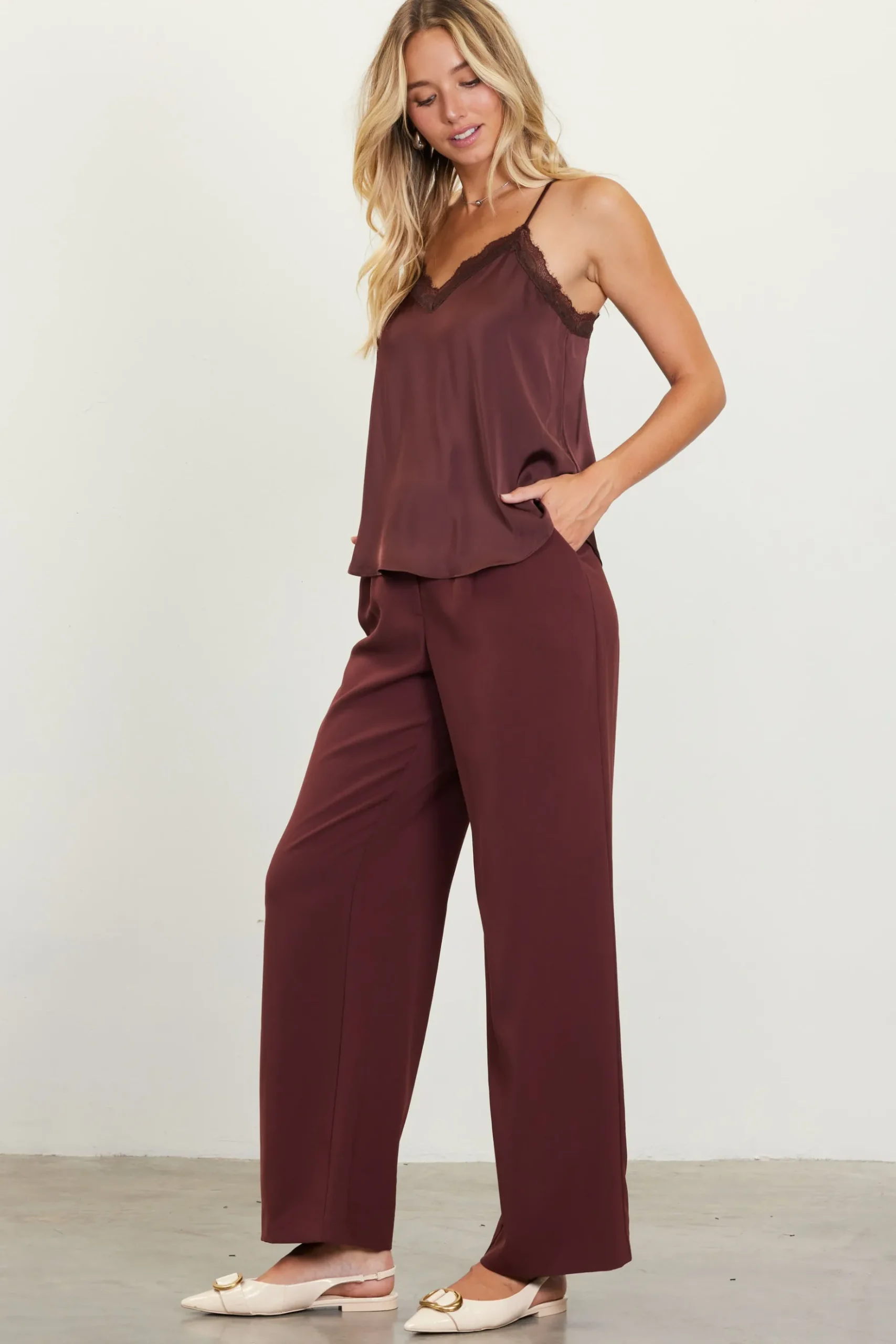 Pintuck Wide Leg Trousers*SKIES ARE BLUE Online