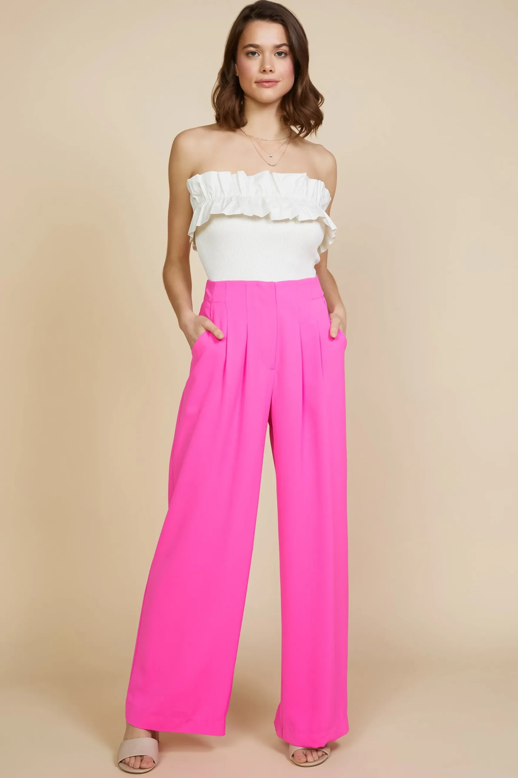 Pintuck Wide Pants*SKIES ARE BLUE Online