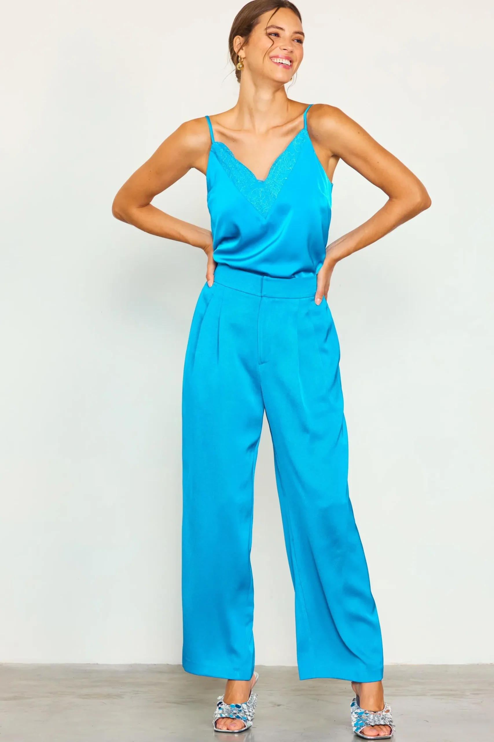 Pleat Wide Leg Trousers*SKIES ARE BLUE Clearance