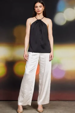Pleated Detailing Halter Top*SKIES ARE BLUE Discount