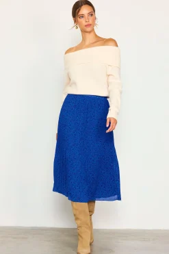 Pleated Floral Midi Skirt*SKIES ARE BLUE Sale