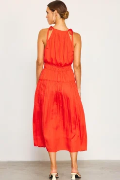 Pleated Halter Midi Dress*SKIES ARE BLUE Sale