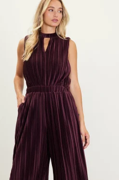Pleated Velvet Jumpsuit*SKIES ARE BLUE Best