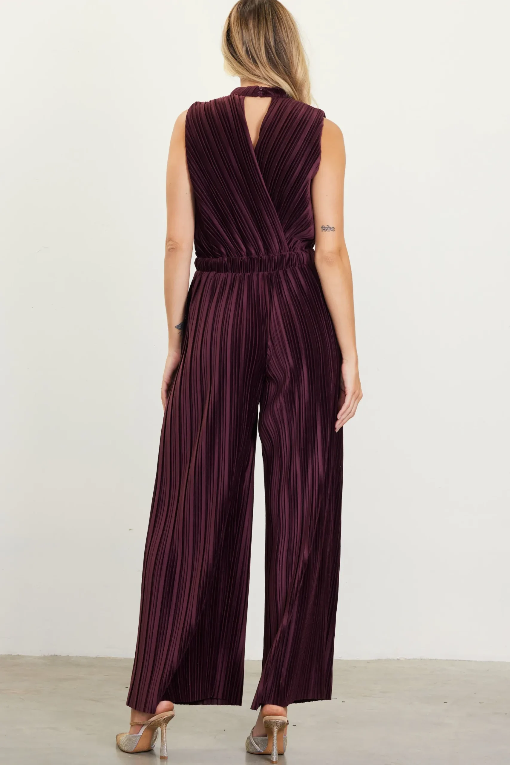 Pleated Velvet Jumpsuit*SKIES ARE BLUE Best
