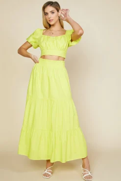 Poplin Bubble Sleeve Crop Top*SKIES ARE BLUE Hot