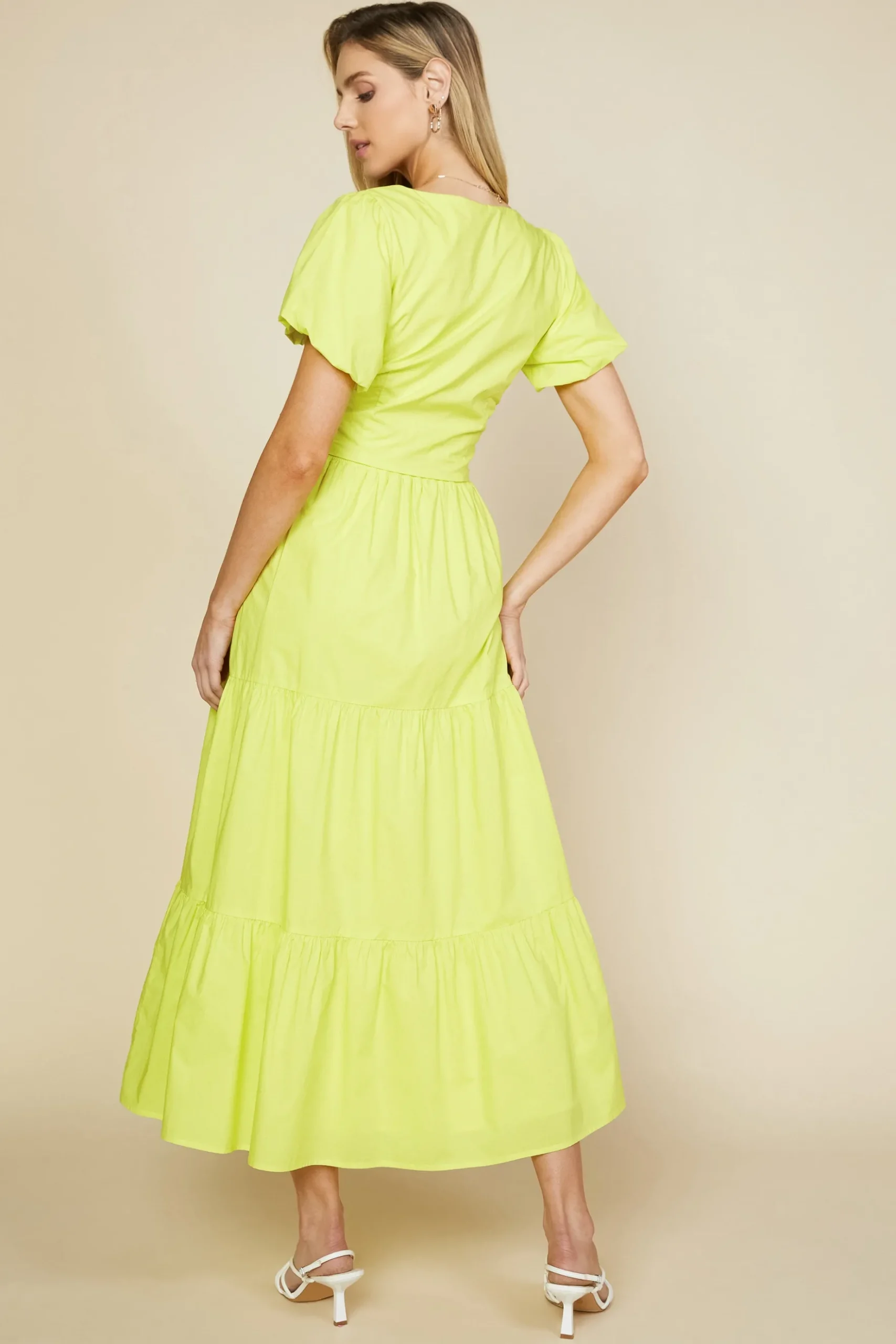 Poplin Tiered Maxi Skirt*SKIES ARE BLUE New