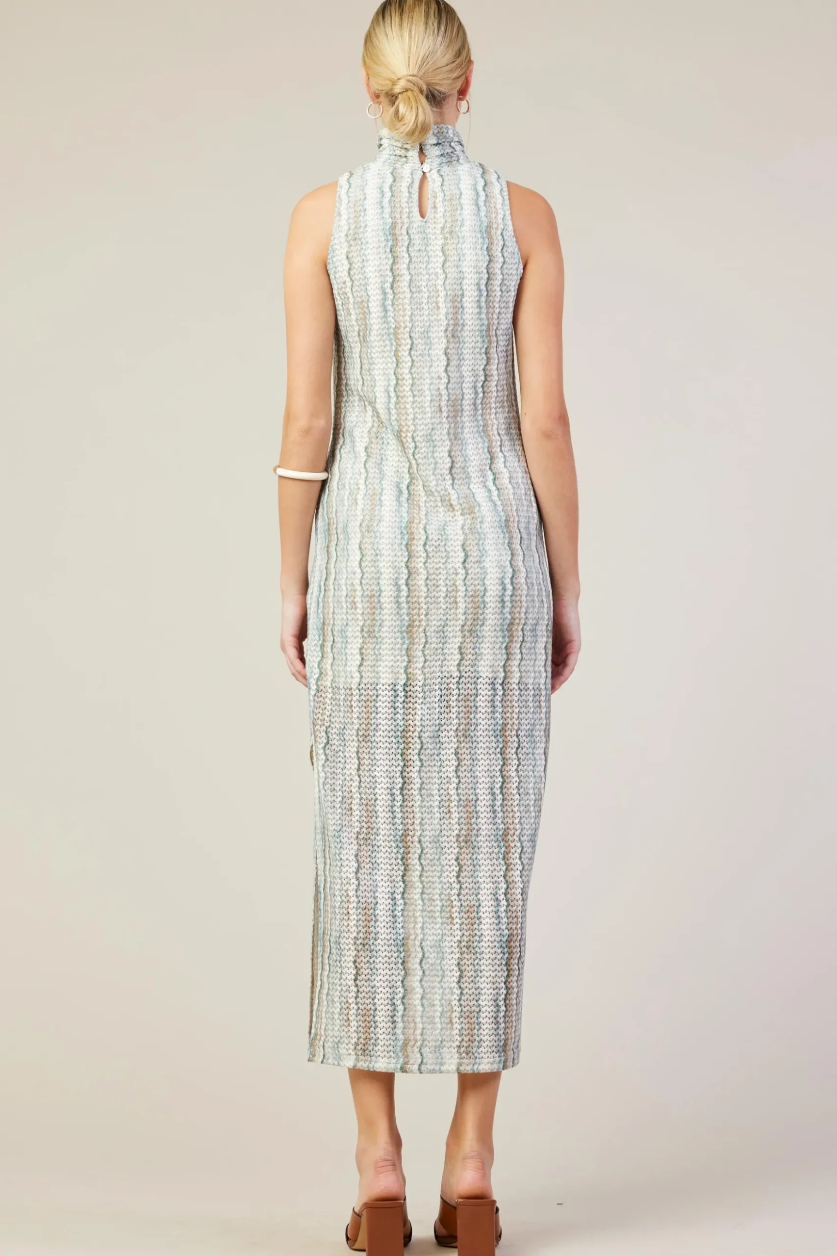 Printed Crochet Sleeveless Dress*SKIES ARE BLUE Best