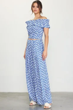Printed Wide-Leg Pants*SKIES ARE BLUE