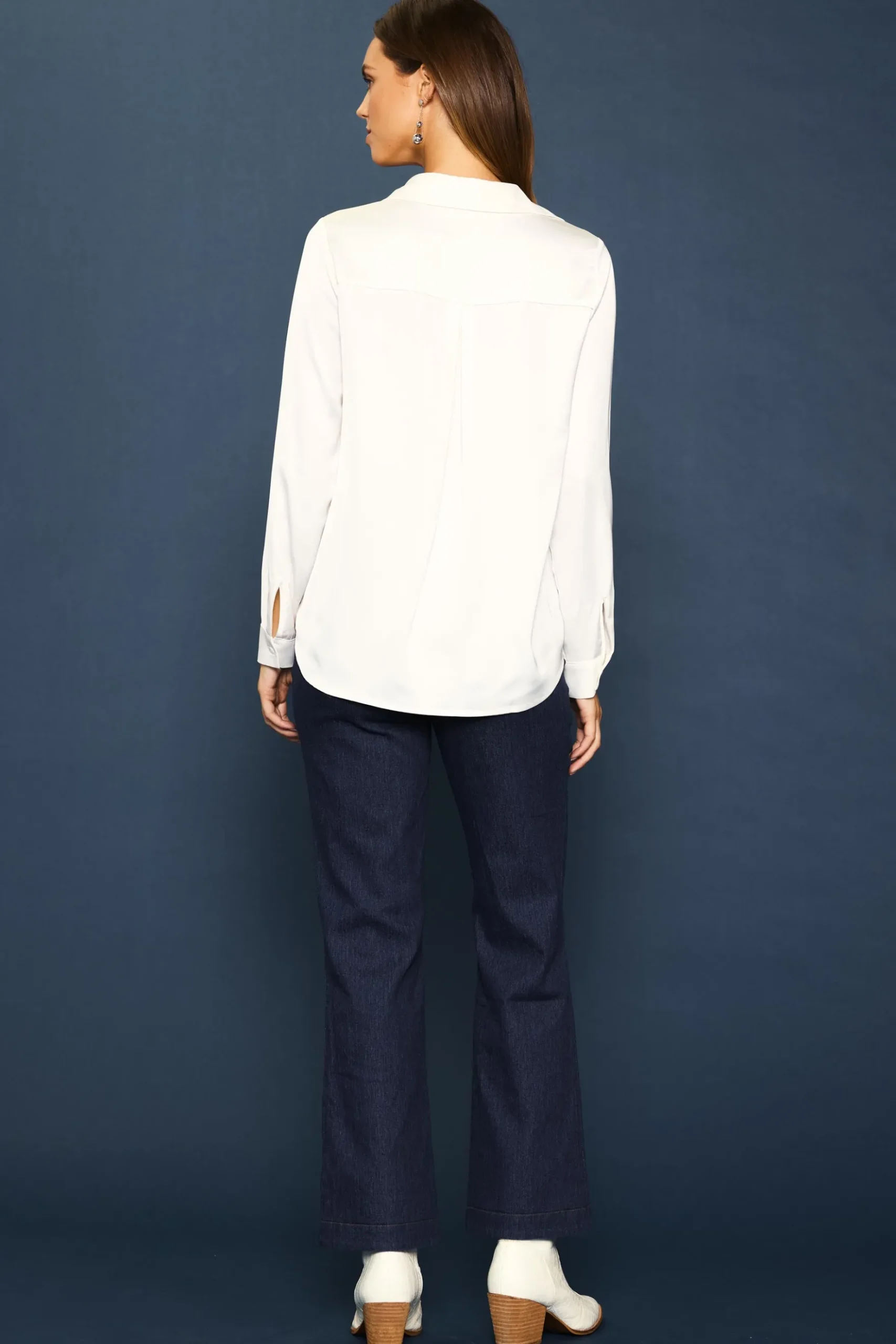 Recycled Button Down Top*SKIES ARE BLUE Outlet
