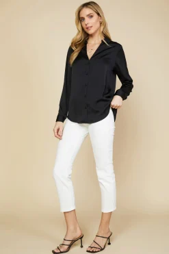 Recycled Button Down Top*SKIES ARE BLUE Online