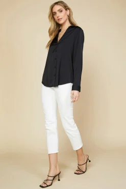 Recycled Button Down Top*SKIES ARE BLUE Online