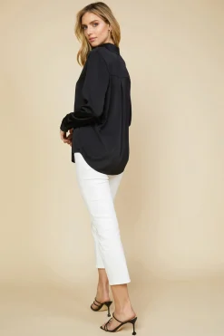 Recycled Button Down Top*SKIES ARE BLUE Online