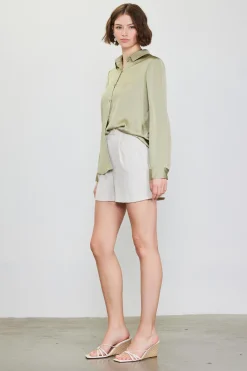 Recycled Classic Button Down Top*SKIES ARE BLUE Best