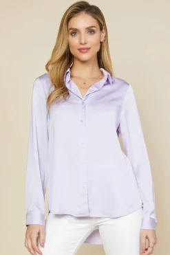 Recycled Classic Button Down Top*SKIES ARE BLUE Best