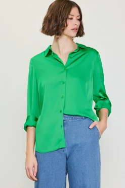 Recycled Classic Button Down Top*SKIES ARE BLUE Online