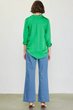 Recycled Classic Button Down Top*SKIES ARE BLUE Online