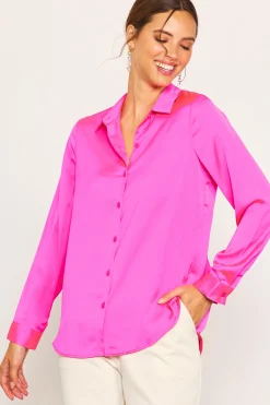 Recycled Classic Button Down Top*SKIES ARE BLUE Clearance