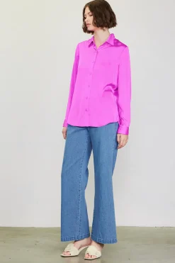 Recycled Classic Button Down Top*SKIES ARE BLUE Hot