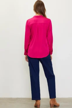 Recycled Classic Button Down Top*SKIES ARE BLUE Outlet