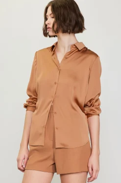 Recycled Classic Button Down Top*SKIES ARE BLUE Hot