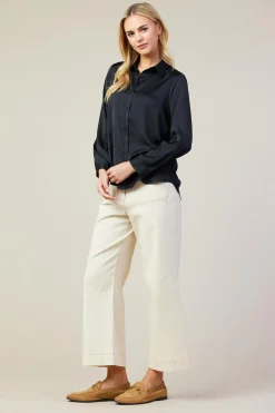 Recycled Classic Button Down Top*SKIES ARE BLUE Outlet