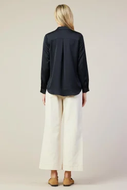 Recycled Classic Button Down Top*SKIES ARE BLUE Outlet