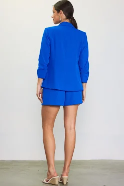 Recycled Shirred Sleeve Blazer*SKIES ARE BLUE Clearance
