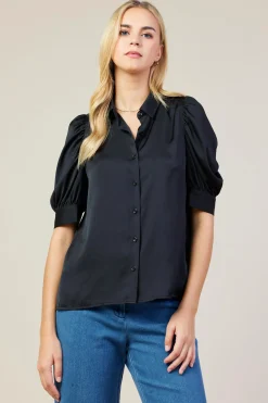 Recycled Shirred Sleeve Blouse*SKIES ARE BLUE Clearance