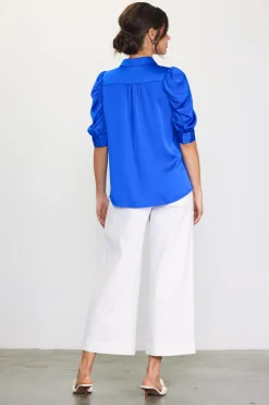 Recycled Shirred Sleeve Blouse*SKIES ARE BLUE Outlet
