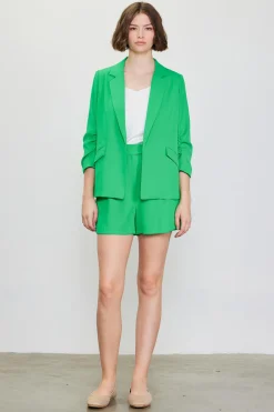Recycled Shirred Sleeve Blazer*SKIES ARE BLUE Online