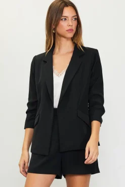 Recycled Shirred Sleeve Blazer*SKIES ARE BLUE Sale