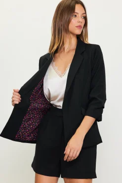 Recycled Shirred Sleeve Blazer*SKIES ARE BLUE Sale