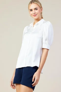 Recycled Shirred Sleeve Blouse*SKIES ARE BLUE Online