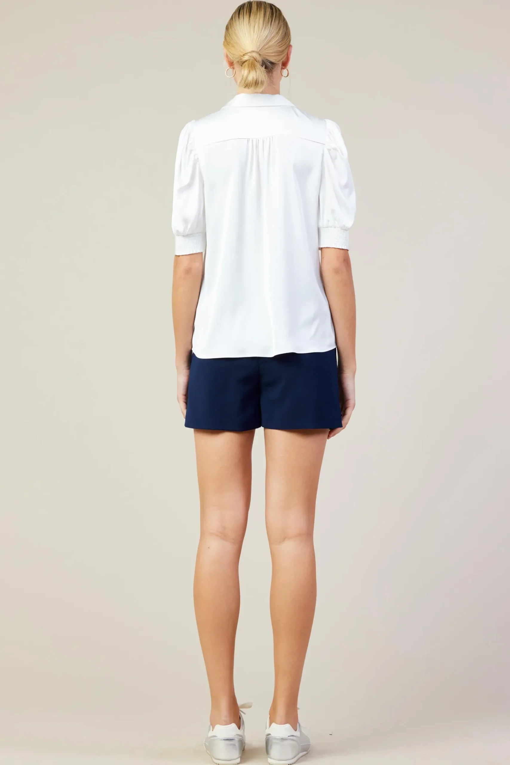 Recycled Shirred Sleeve Blouse*SKIES ARE BLUE Online