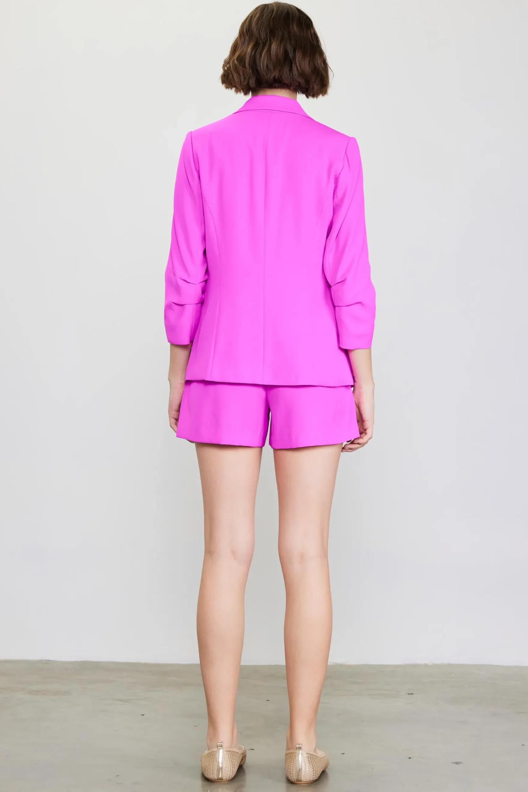 Recycled Shirred Sleeve Blazer*SKIES ARE BLUE Outlet