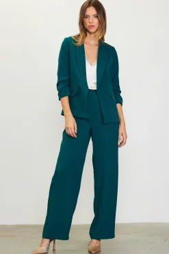Recycled Shirred Sleeve Blazer*SKIES ARE BLUE New