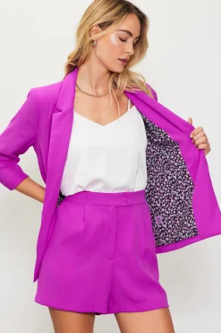 Recycled Shirred Sleeve Blazer*SKIES ARE BLUE Hot