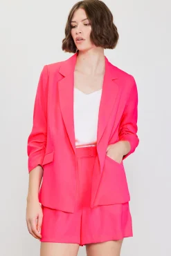 Recycled Shirred Sleeve Blazer*SKIES ARE BLUE Outlet