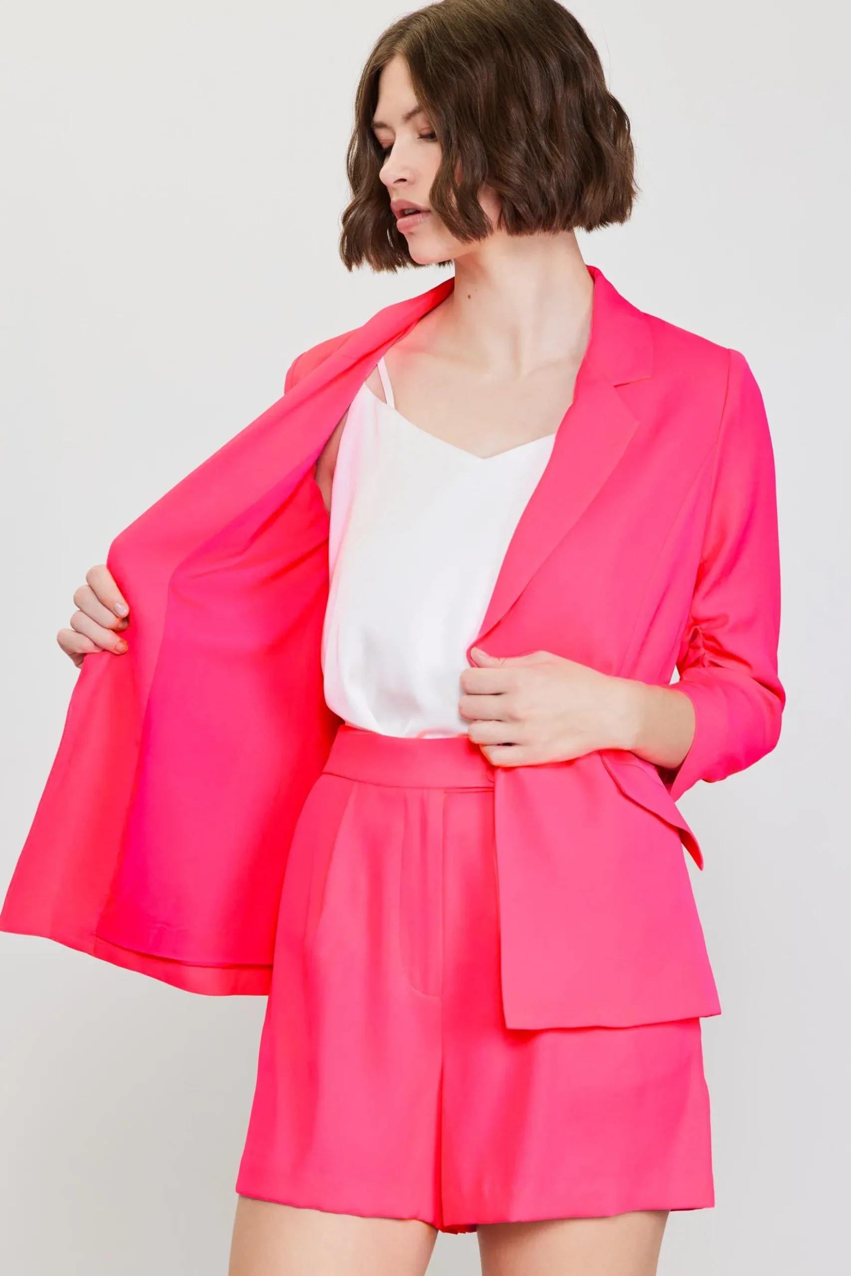 Recycled Shirred Sleeve Blazer*SKIES ARE BLUE Outlet