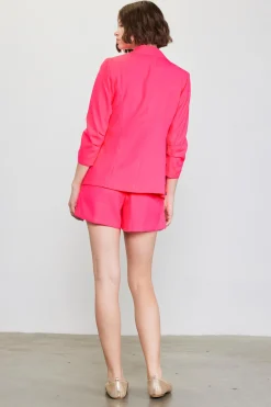 Recycled Shirred Sleeve Blazer*SKIES ARE BLUE Outlet