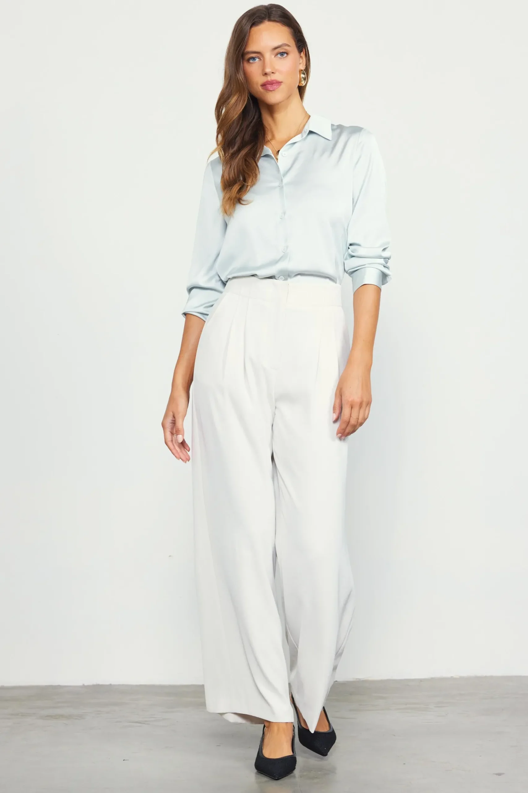 Recycled Wide Leg Pants*SKIES ARE BLUE Clearance