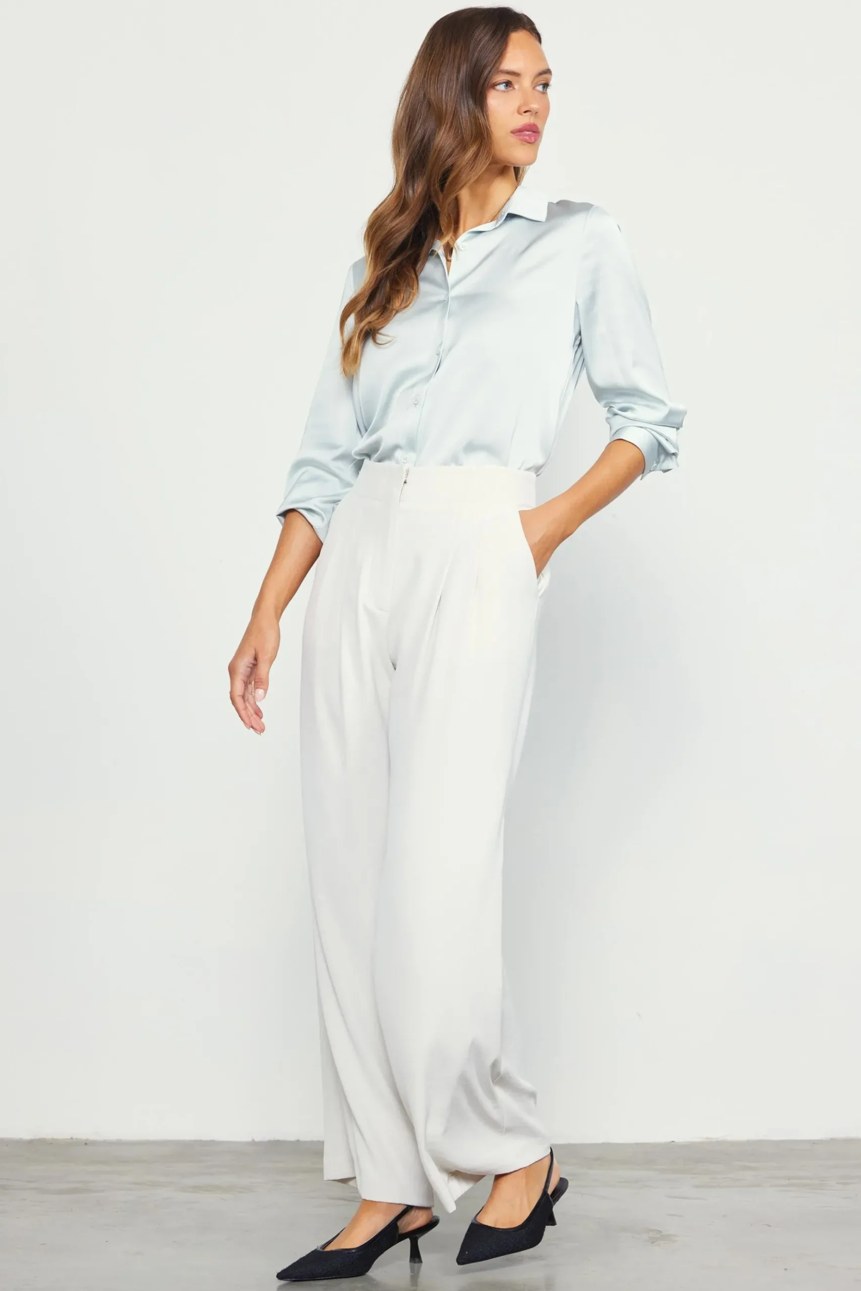 Recycled Wide Leg Pants*SKIES ARE BLUE Clearance