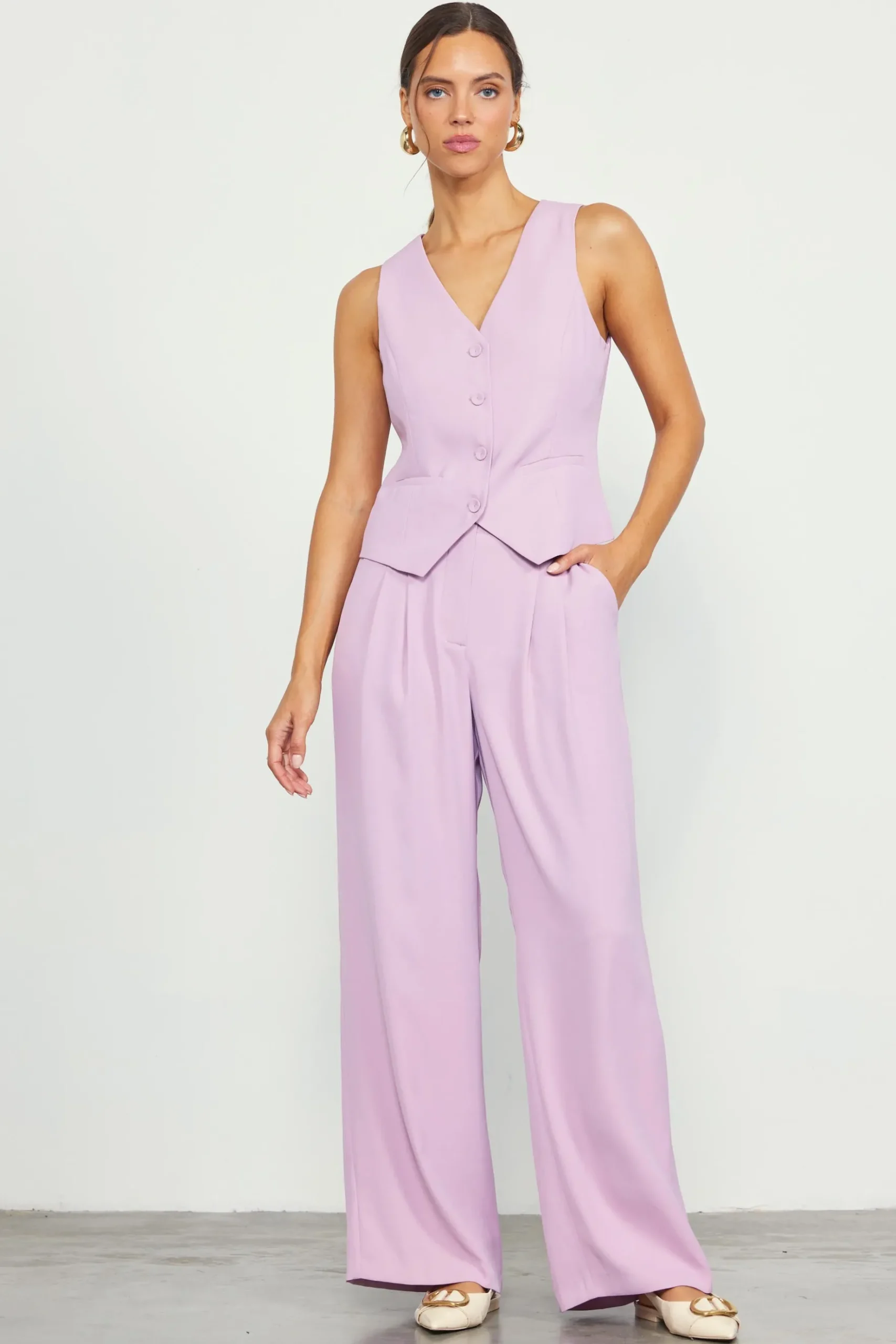 Recycled Wide Leg Pants*SKIES ARE BLUE