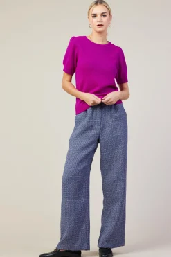 Recycled Yarn Short Sleeve Sweater*SKIES ARE BLUE Outlet