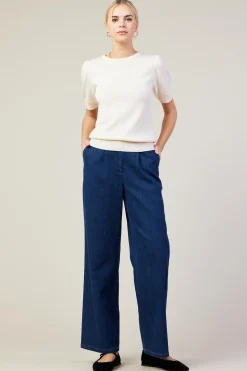 Recycled Yarn Short Sleeve Sweater*SKIES ARE BLUE Hot