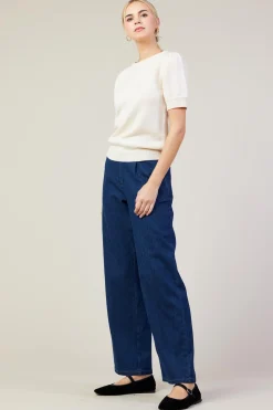 Recycled Yarn Short Sleeve Sweater*SKIES ARE BLUE Hot