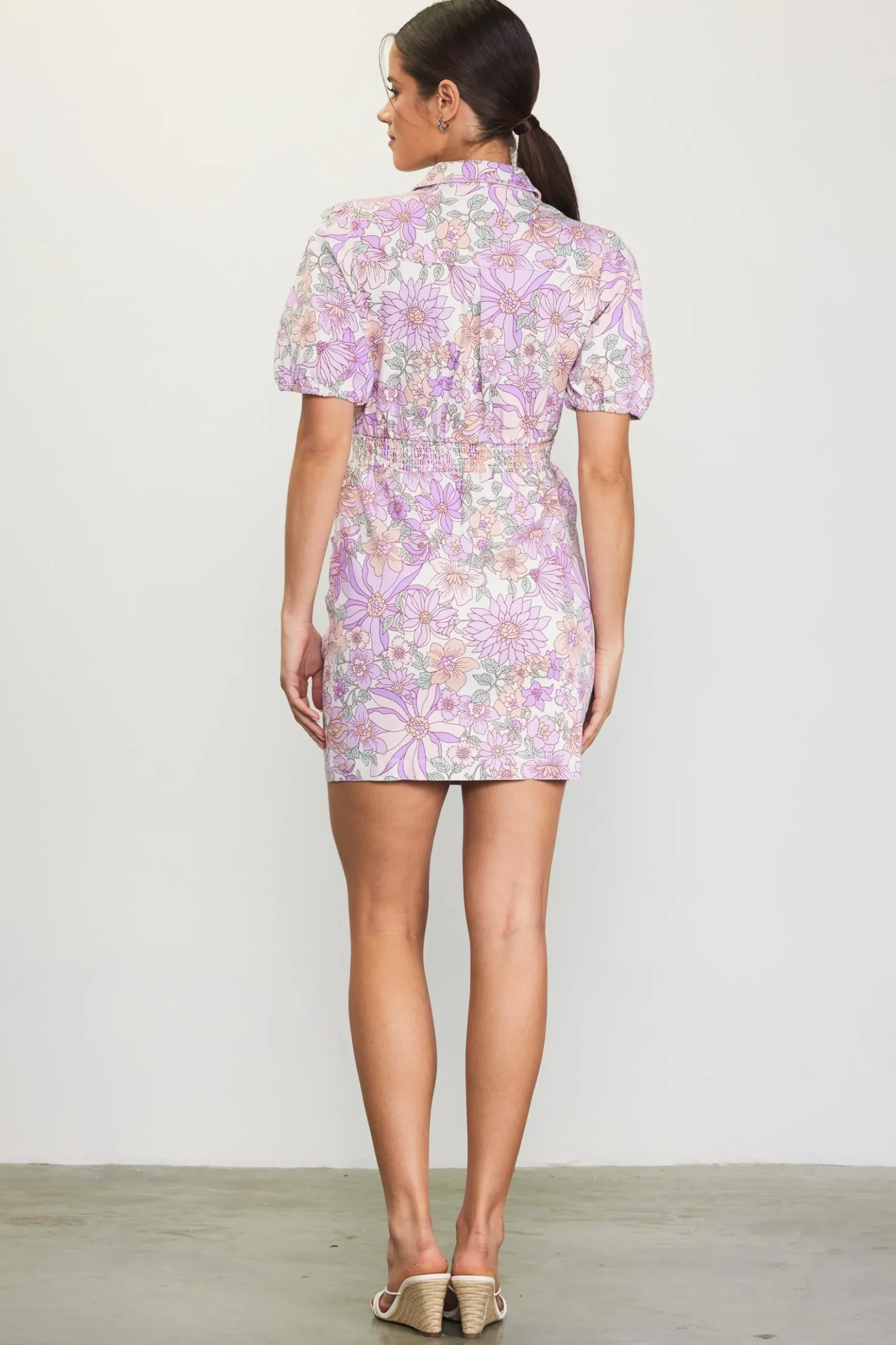 Retro Collared Mini Dress*SKIES ARE BLUE Hot