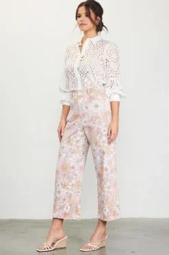 Retro Floral Wide Leg Pants*SKIES ARE BLUE Sale